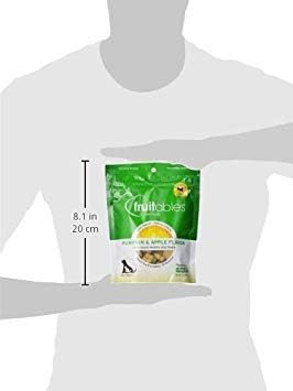 Fruitables Baked Dog Treats, Healthy Pumpkin Treat for Dogs, Low Calorie & Delicious, No Wheat, Corn or Soy, Made in the USA, Pumpkin and Apple Flavor, 7oz