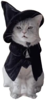 Cute Hooded Cloak Witch/Wizard Halloween Holiday Costume for Small Dogs & Cat Kitten, Cat Halloween Costumes