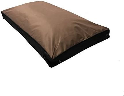 Waterproof Durable Overstuffed Mixed Memory Foam and Polyester Fill Pillow Dog Bed with Inner Liner and External tough OXFORD fabric Case Cover for Small and Large Dogs (48x30 INCHES, Brown)