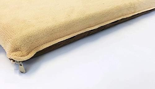 Luxurious Comfort Pet Dog Bed External Cover for Small and Large Dogs - Cover ONLY (36"x29" (34"x27"x3"), Fleece - Beige)