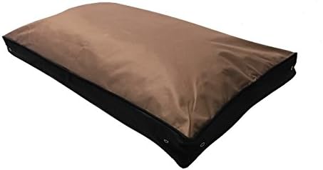 Waterproof Durable Overstuffed Mixed Memory Foam and Polyester Fill Pillow Dog Bed with Inner Liner and External tough OXFORD fabric Case Cover for Small and Large Dogs (48x30 INCHES, Brown)