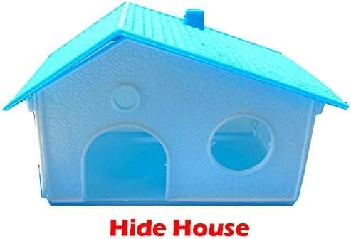 Mcage Large Muli-Level Hamster Mansion Mouse Habitat Gerbil Home Mice Rodent Rats Small Animal Critter Home Cage Expandable and Customizable with Hide House Food Dish Running Wheel Water Bottle