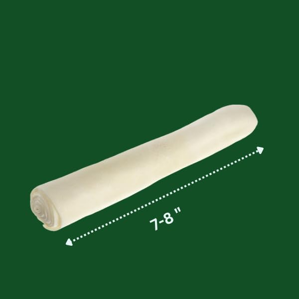 Chews for Dogs Retriever roll 7-8 Inches. Extra Thick (80 Pack)