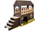 Wooden rabbit house, bunny сastle with pillow, Add your pet's name for FREE (Add 2 pillow)