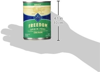 Blue Buffalo Freedom Grain-Free Wet Dog Food, Free of Glutens & Artificial Preservatives, Made with Natural Ingredients, Lamb Recipe, 12.5-oz. Cans (12 Count)