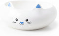 Cat Food Bowl, Ceramic Cat Bowls, Cute Kitten Water Bowl with 7.1oz Capacity, Slanted Kitten Feeding Dish 6.5 inch, Whisker Fatigue Friendly, Adorable and Multi-Use Home Decor