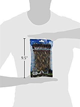 Loving Pets Pure Buffalo 6-Inch Braided Bully Stick Dog Treat, 3-Pack