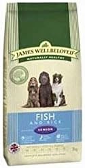 James Wellbeloved Senior Complete Dog Food with Fish & Rice (2kg) (Pack of 4)