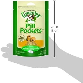 GREENIES Pill Pockets Treats for Dogs Chicken - Tablet Size 30 Count (Pack of 6)