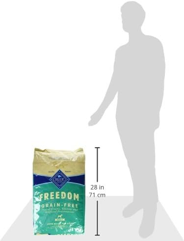 Blue Buffalo Freedom Grain-Free Dry Dog Food, Complete & Balanced Nutrition for Adult Dogs, Made in the USA with Natural Ingredients, Lamb & Potatoes, 24-lb Bag
