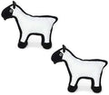 TUFFY - World's Tuffest Soft Dog Toy -Barnyard- Multiple Layers. Made Durable, Strong & Tough. Interactive Play (Tug, Toss & Fetch). Machine Washable & Floats. (Sheep, Jr 2 Pack)