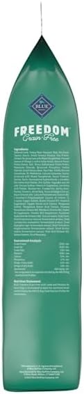 Blue Buffalo Freedom Grain-Free Dry Dog Food, Complete & Balanced Nutrition for Adult Dogs, Made in the USA with Natural Ingredients, Lamb & Potatoes, 11-lb Bag