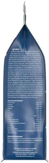 Blue Buffalo Freedom Grain-Free Senior Dry Dog Food, Provides Energy to Stay Active, Made in the USA with Natural Ingredients, Chicken & Potatoes, 4-lb Bag