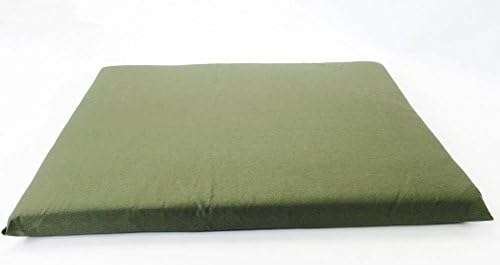 Luxurious Comfort Pet Dog Bed External Cover for Small and Large Dogs - Cover ONLY (47"x29" (45"x27"x3"), Canvas - Green)