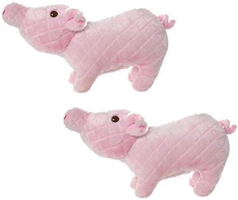 MIGHTY- Massive - Squeaker-Multiple Layers. Made Durable, Strong & Tough. Interactive Play Dog Toy (Tug, Toss & Fetch). Machine Washable & Floats. (Piglet, Massive 2 Pack)