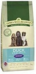 James Wellbeloved Senior Complete Dog Food with Duck & Rice (2kg) (Pack of 4)