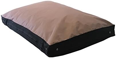 Durable Comfort Micro-Cushion Memory Foam Pet Dog Pillow Bed with Waterproof Liner + External Waterproof Oxford Fabric Cover for S,M,L Dogs- Complete Set (48x30 inches, Brown Color)