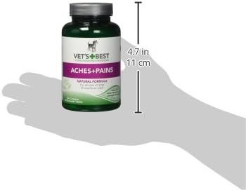 Vet’s Best Aches + Pains Dog Supplement, Vet Formulated for Dog Occasional Discomfort and Hip and Joint Support, 50 Chewable Tablets
