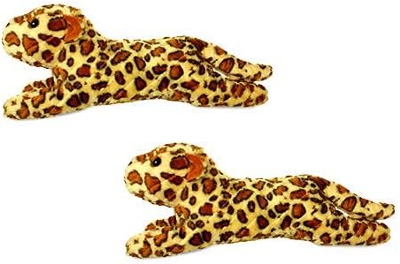 MIGHTY- Massive - Squeaker-Multiple Layers. Made Durable, Strong & Tough. Interactive Play Dog Toy (Tug, Toss & Fetch). Machine Washable & Floats. (Leopard, Massive 2 Pack)