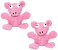 MIGHTY- Microfiber Ball - Farm – Made with Squeaker Balls and Minimal Stuffing. Strong & Tough. Interactive Play. Machine Washable & Floats (Pig, Medium 2 Pack)