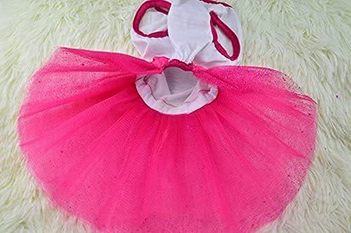 Idepet Spring Summer Pet Dog Cat Puppy Tutu Princess Dress Heart Printed Lace Skirt Pet Apparel (XXL)