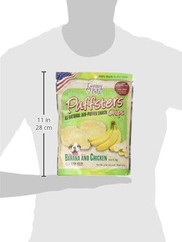 Loving Pets Puffsters Banana Chicken Treats for Dogs (4 oz) (Pack of 2)