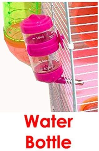 Pink Large Deluxe Dwarf Hamster Expandable and Customizable Habitat House Cage for Rodent Gerbil Mouse Mice Rat with Crossover Tube Tunnel