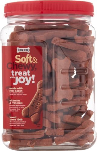 Milk-Bone Soft & Chewy Dog Treats Made with Real Bacon, 25 Ounce (Pack of 2)
