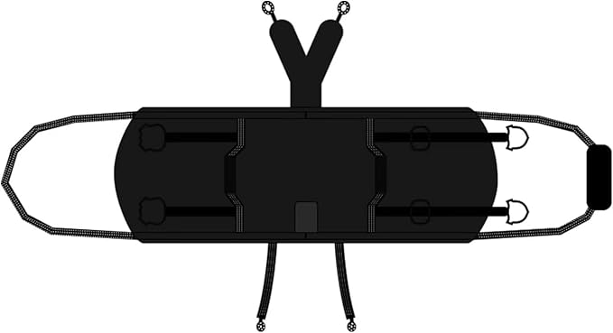 Dog Carry Sling, Emergency Backpack Pet Legs Support & Rehabilitation Lift Harness for Large Dogs Joint Injuries, Arthritis, Up and Down Stairs (Black, L)