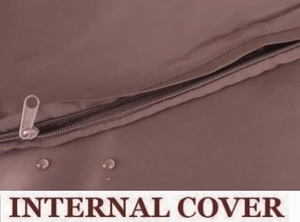 Dogbed4less 2 Pack Internal Duvet Case Waterproof Zipper Dog Bed Cover for XXL Large 55"x37"X4" Memory Foam Pad Pet Bed - 59"x41" Flat