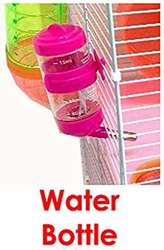 Pink Large 2-Level Expandable and Customizable Habitat Hamster Rodent Gerbil Guinea Pig Mouse Mice Cage Crossing Bridge Long Crossover Tube Deep Tray