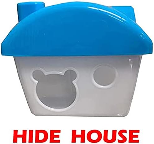 Mcage 2-Levels Hamster Habitat Home House Rodent Gerbil Mice Rats Animals Critters Cage Expansible and Customizable with Hide House Running Wheel Food Dish Water Drinking Bottle Deep Base