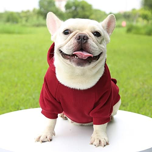 TAPBULL Dog Dresses, Fashionable Pet Dog Sweatshirt Clothes in Dark Colors, Cute Cat Birthday Dress Outfit (Red/Blue/Orange 3-Pack), Large