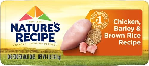 Nature's Recipe Dry Dog Food, Chicken, Barley & Brown Rice Recipe, 4 lb. Bag