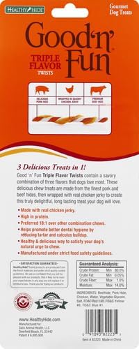 Good 'n' Fun Dog Treats, Tripe Flavor Twists, 20 Pack
