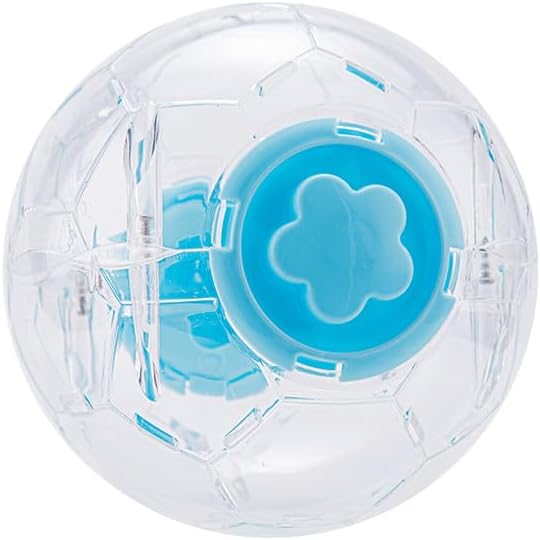 Hamster Ball 7.9 Inch - Large Running Ball for Small Pets, Unique Football Design with Secure Metal Screws (7.9in)