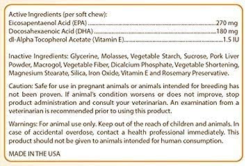 Healthy Breeds Chow Chow Omega HP Fatty Acid Soft Chews - DHA, EPA & Vitamin E to Promote Healthy Skin, Shiny Coat, Immune Support, Heart Health and Joint Function - 60 Count