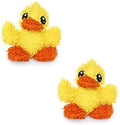 MIGHTY- Microfiber Ball - Farm – Made with Squeaker Balls and Minimal Stuffing. Strong & Tough. Interactive Play. Machine Washable & Floats (Duck, Jr 2 Pack)
