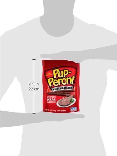 Pup-Peroni Dog Treats, Prime Rib Flavor, 5.6 Ounce (Pack of 8), Made with Real Steak