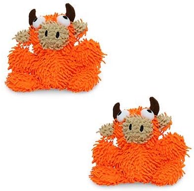MIGHTY- Microfiber Ball - Farm – Made with Squeaker Balls and Minimal Stuffing. Strong & Tough. Interactive Play. Machine Washable & Floats (Bull, Jr 2 Pack)