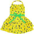 Parisian Pet Cactus Dog Dress - Summer Clothes for Large Dogs Girl - Tropical Pet Dress - Beach Dog Outfit - Lightweight Puppy Clothes - Yellow Dresses for Dogs - Female Dog Apparel