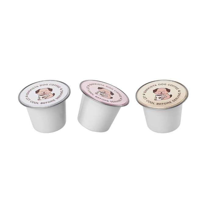 K9-Cups - Coffee for Dogs, Caramel Latte Dog Treat Beverage - Single Serve Latte K-Cups Pods for Keurig, 10 Count | All Natural, Human Grade, No Caffeine, Goats Milk + Mushrooms
