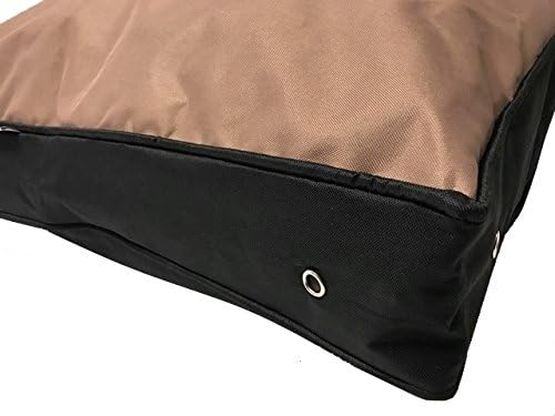 Waterproof Durable Overstuffed Mixed Memory Foam and Polyester Fill Pillow Dog Bed with Inner Liner and External tough OXFORD fabric Case Cover for Small and Large Dogs (48x30 INCHES, Brown)