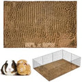 PINVNBY Guinea Pig Cage Liner Guinea Pig Bedding Washable Rabbit Mat Pads Reusable Small Animal Sleeping Bed for Bunny Hamster (55 x 28, Brown)