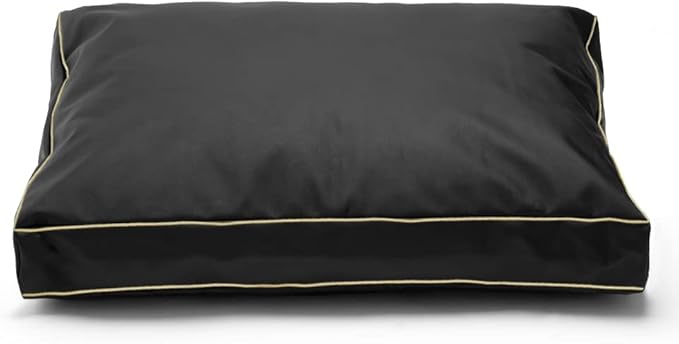 Dog Bed Cover,Waterproof Tough Plastic DIY Pet Bed Cover,Non Stick Hair Easy to Clean Rectangular Fillable Dog Bed Covers with Zipper(Black,36" L x 27" W x 4" Th,Cover Only)