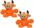 MIGHTY- Microfiber Ball - Farm – Made with Squeaker Balls and Minimal Stuffing. Strong & Tough. Interactive Play. Machine Washable & Floats (Bull, Medium 2 Pack)