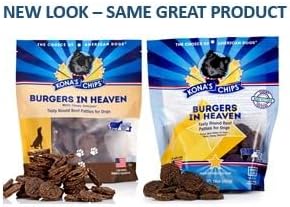 KONA'S CHIPS Burgers in Heaven - Tasty Round Beef Patties for Dogs 16 oz, Great Beef Treat for Dog Made in The USA