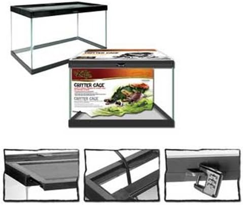 Zilla Critter Cage, Glass Terrarium for Reptiles and Small Animals, 5.5 gallons