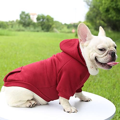 TAPBULL Dog Dresses, Fashionable Pet Dog Sweatshirt Clothes in Dark Colors, Cute Cat Birthday Dress Outfit (Red/Blue/Orange 3-Pack), Medium