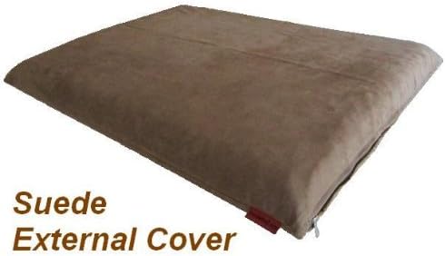 Quantity = 2 Small/Medium 34"x27"x3" Memory Foam Pad Pet Bed + External Suede Cover + Waterproof case for Dog and Cats